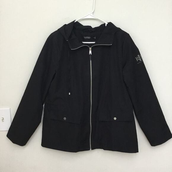 Lauren Ralph Lauren Jackets & Blazers - Ralph Lauren blk label hooded black cinch waist pockets light lined jacket M
